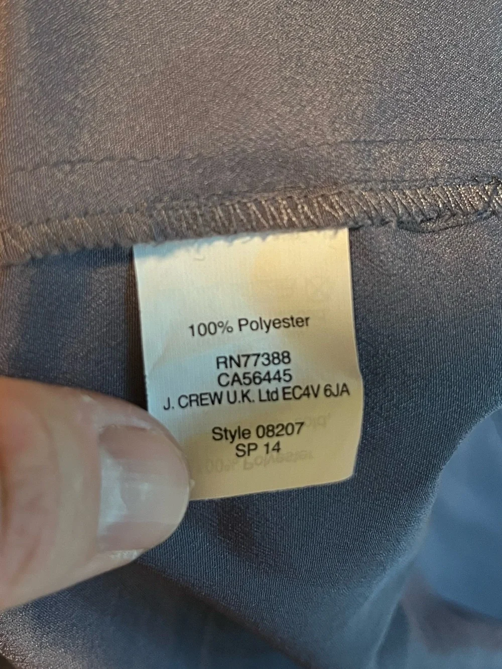 J. Crew Sleeveless Button-Front Blouse in Gray / Silver